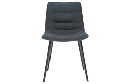 Miliboo Designstühle mit dunkelgrauem Samteffekt (2er-Satz) PARKER* Design-stühle