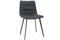 Miliboo Designstühle mit dunkelgrauem Samteffekt (2er-Satz) PARKER* Design-stühle