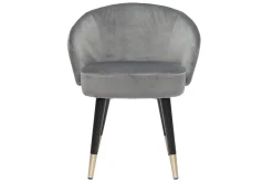 Miliboo Design-Stühle mit grauem Samt und schwarz-vergoldeten Metallbeinen (2er-Set) BRIZO* Design-stühle