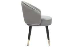 Miliboo Design-Stühle mit grauem Samt und schwarz-vergoldeten Metallbeinen (2er-Set) BRIZO* Design-stühle
