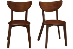 Miliboo Design-Stühle Nussbaum LEENA (2er-Set)* Design-stühle|Holzstühle