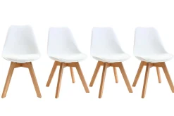 Miliboo Design-Stühle Weiß 4er-Set PAULINE* Design-stühle