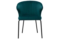 Miliboo Design-Stuhl aus blauem Samt REQUIEM* Design-stühle