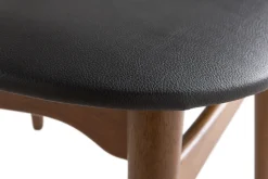Miliboo Design-Stuhl aus Nussbaum und schwarzem PU 2er-Set WALFORD* Design-stühle|Holzstühle