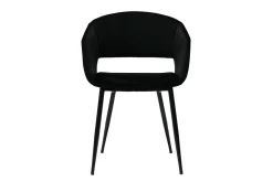 Miliboo Design-Stuhl aus schwarzem Samt mit Füßen aus schwarzem Metall PRISMA* Design-stühle