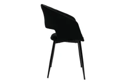Miliboo Design-Stuhl aus schwarzem Samt mit Füßen aus schwarzem Metall PRISMA* Design-stühle