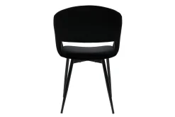 Miliboo Design-Stuhl aus schwarzem Samt mit Füßen aus schwarzem Metall PRISMA* Design-stühle