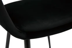 Miliboo Design-Stuhl aus schwarzem Samt mit Füßen aus schwarzem Metall PRISMA* Design-stühle