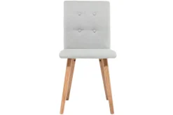 Miliboo Design-Stuhl Hellgrau und Holz 2er-Set HORTA* Design-stühle