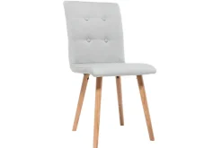 Miliboo Design-Stuhl Hellgrau und Holz 2er-Set HORTA* Design-stühle