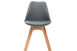 Miliboo Design-Stuhl Holzbeine Grau 2er-Set PAULINE* Design-stühle