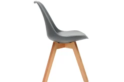 Miliboo Design-Stuhl Holzbeine Grau 2er-Set PAULINE* Design-stühle