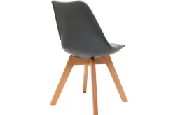 Miliboo Design-Stuhl Holzbeine Grau 2er-Set PAULINE* Design-stühle