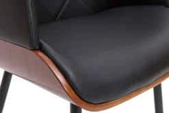 Miliboo Design-Stuhl in Schwarz und Walnuss LUCIEN* Design-stühle