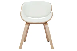 Miliboo Design-Stuhl in Weiß und helles Holz WALNUT* Design-stühle|Holzstühle