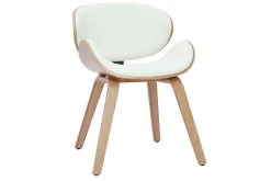 Miliboo Design-Stuhl in Weiß und helles Holz WALNUT* Design-stühle|Holzstühle