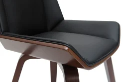 Miliboo Design-Stuhl MELKIOR aus schwarzem und dunklem Holz* Design-stühle|Holzstühle