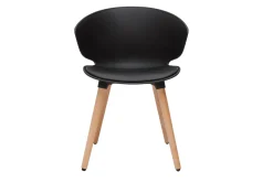 Miliboo Design-Stuhl schwarz mit hellem Holz WING* Design-stühle