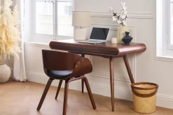 Miliboo Design-Stuhl Schwarz und dunkles Holz Nussbaum BENT* Design-sessel|Design-stühle