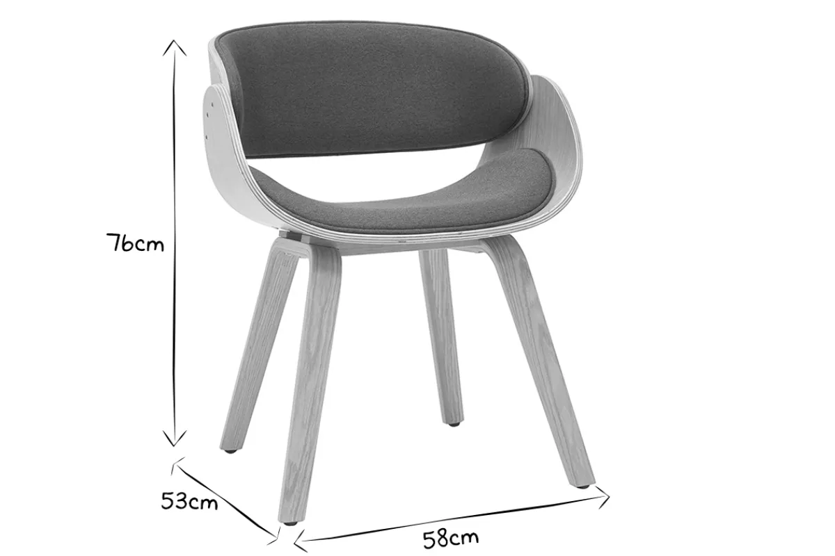 Miliboo Design-Stuhl Weiß und helles Holz BENT* Design-stühle|Holzstühle