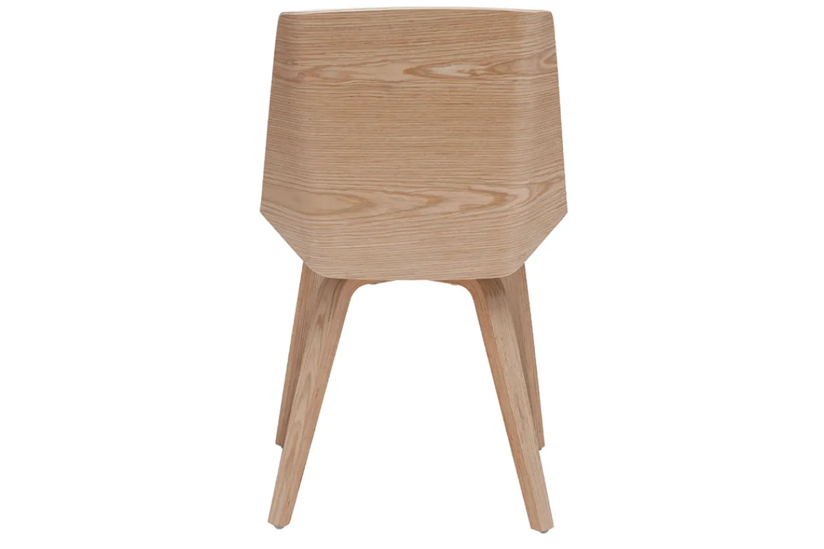 Miliboo Design-Stuhl weiß und helles Holz MELKIOR* Design-stühle|Holzstühle