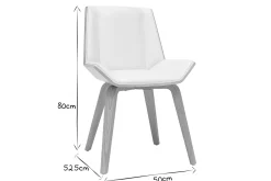 Miliboo Design-Stuhl weiß und helles Holz MELKIOR* Design-stühle|Holzstühle