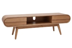 Miliboo Design-TV-Möbel 2 Schubladen Esche naturell - BALTIK* Tv-lowboards
