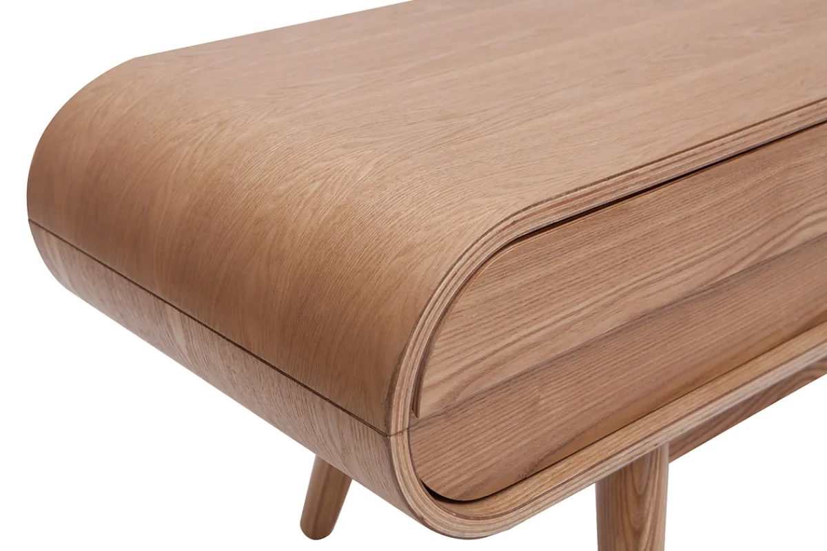 Miliboo Design-TV-Möbel 2 Schubladen Esche naturell - BALTIK* Tv-lowboards