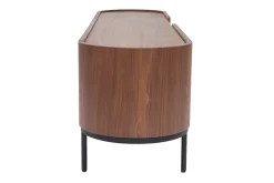 Miliboo Design-TV-Möbel aus dunklem Walnussfurnier und schwarzem Metall mit Stauraum B180 cm SKYE* Tv-lowboards