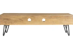 Miliboo Design-TV-Möbel Mangoholz Hairpin-Tischbeine Metall VIBES* Tv-lowboards