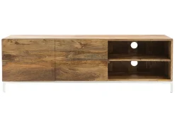 Miliboo Design-TV-Möbel Mangoholz und Metall Weiß 145 cm BOHO* Tv-lowboards