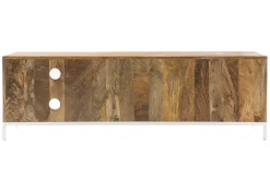 Miliboo Design-TV-Möbel Mangoholz und Metall Weiß 145 cm BOHO* Tv-lowboards