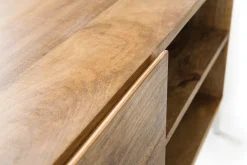 Miliboo Design-TV-Möbel Mangoholz und Metall Weiß 145 cm BOHO* Tv-lowboards