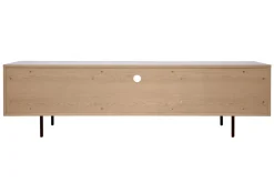 Miliboo Design-TV-Möbel mit Stauraum aus hellem Eichenfurnier und schwarzem Metall B180 cm ALASKA* Tv-lowboards