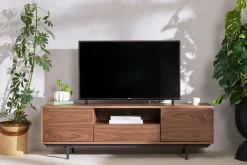 Miliboo Design-TV-Möbel Vintage 160cm Nussbaum MANNY* Tv-lowboards