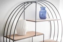 Miliboo Design-Wandregal Rund Holz und Metall ENSO* Wandregale|Alle Dekoration
