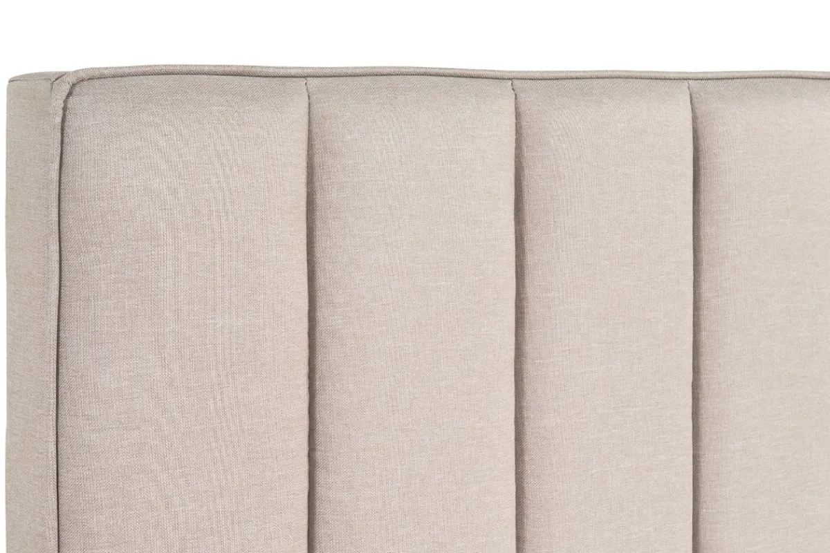 Miliboo Doppelbett 160x200 cm in beigem Stoff DIANE* Betten Für Erwachsene