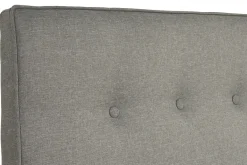 Miliboo Doppelbett 160x200 cm mit Bettkopfteil aus hellgrauem Stoff LEONCE* Betten Für Erwachsene