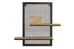Miliboo Doppelwandregal aus Metall und massivem Mangoholz H60 cm RACK* Wandregale|Alle Dekoration