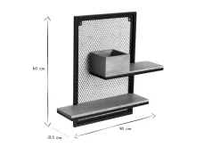 Miliboo Doppelwandregal aus Metall und massivem Mangoholz H60 cm RACK* Wandregale|Alle Dekoration
