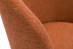 Miliboo Drehstuhl im Design 360° aus strukturiertem Samteffektstoff in verbranntem Erdbraun und schwarzem Metall VANITY* Design-stühle