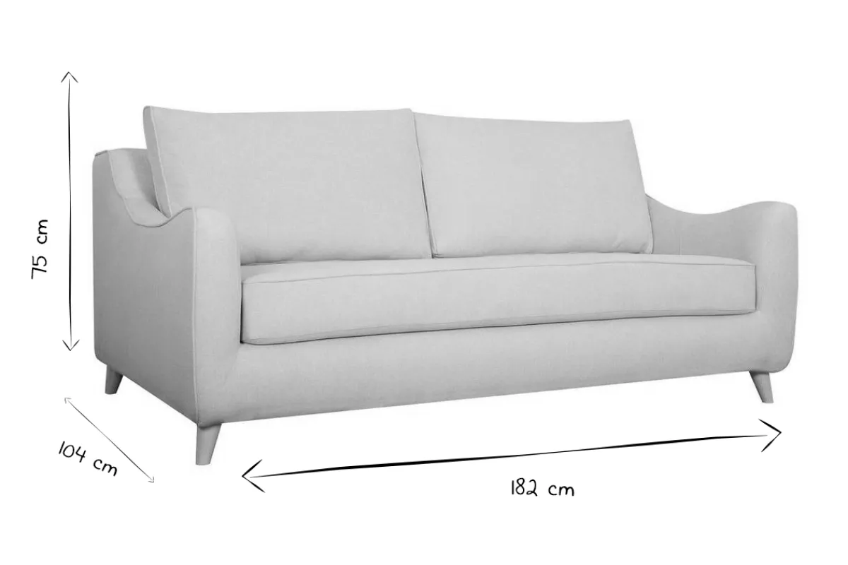 Miliboo Dreisitzer-Schlafsofa skandinavisch beige VENDOME* Schlafsofas