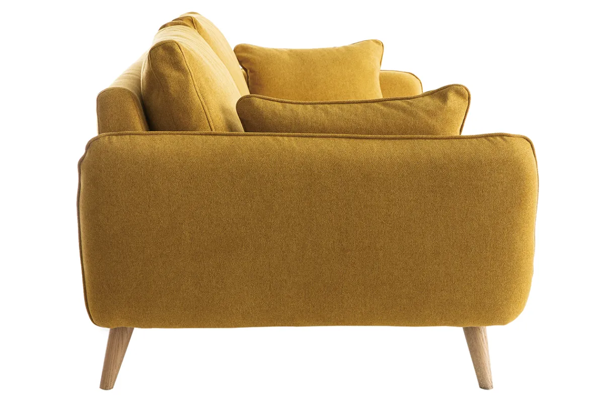 Miliboo Dreisitzer-Sofa CREEP kümmelgelb* Design-sofas