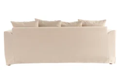 Miliboo Dreisitzer-Sofa skandinavisch aus leinfarbenem Stoff mit abnehmbarem Bezug FEVER* Design-sofas