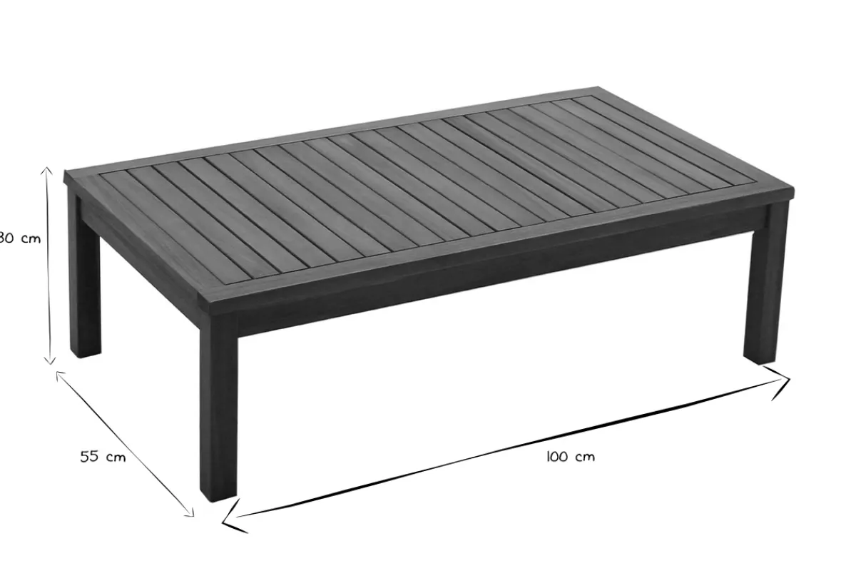 Miliboo Eck-Gartenmöbel aus massivem Akazienholz mit beigen Kissen BELIZE* Garten Lounge-möbel