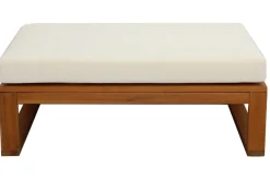 Miliboo Eck-Gartenmöbel aus Massivholz mit abziehbaren Kissen in Beige 6/8-Sitzer SALSA* Garten Lounge-möbel