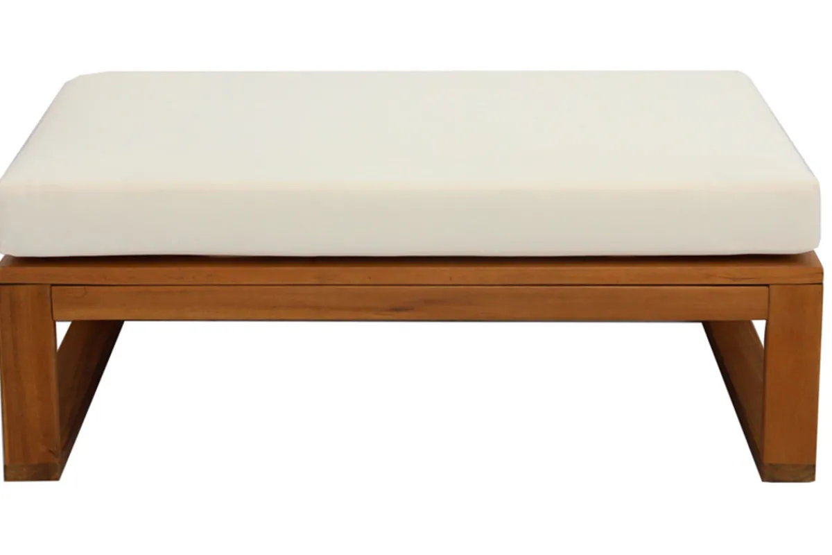 Miliboo Eck-Gartenmöbel aus Massivholz mit abziehbaren Kissen in Beige 6/8-Sitzer SALSA* Garten Lounge-möbel
