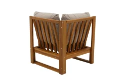 Miliboo Eck-Gartenmöbel aus Massivholz mit abziehbaren Kissen in Taupe 6/8-Sitzer SALSA* Garten Lounge-möbel