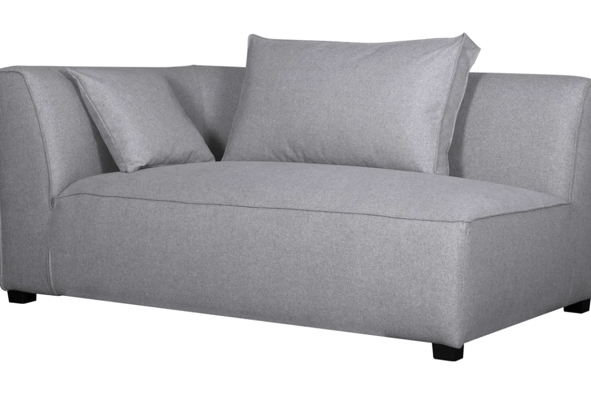 Miliboo Eckmodul links für Sofa aus hellgrauem Stoff PLURIEL* Ecksofas|Schlafsessel