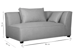Miliboo Eckmodul links für Sofa aus beigem Stoff PLURIEL* Design-sofas|Ecksofas